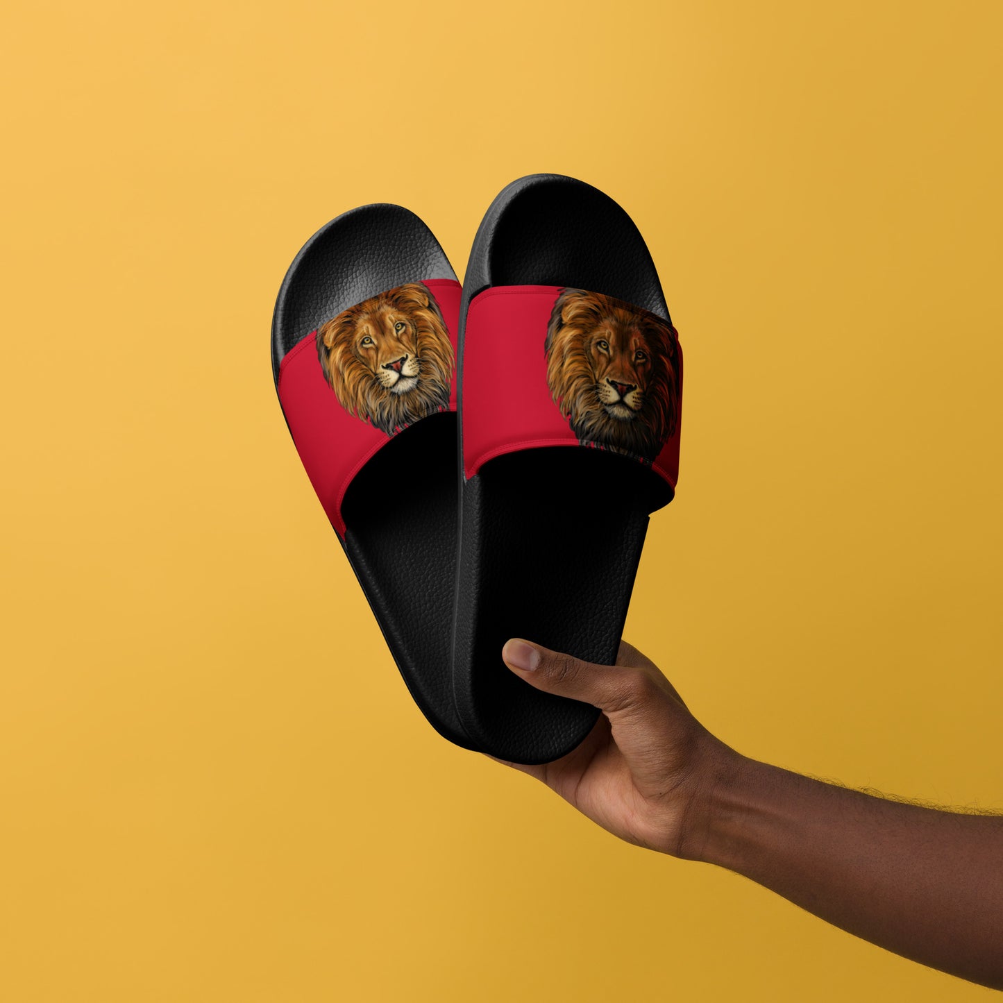 "Lion"Red Men’s Slides