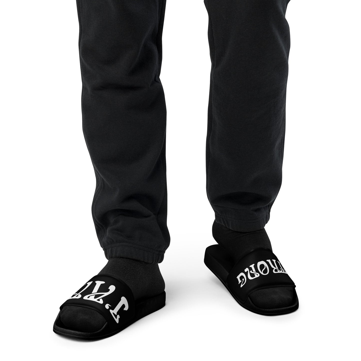 “I’AM STRONG” Black Men’s Slides W/White Font