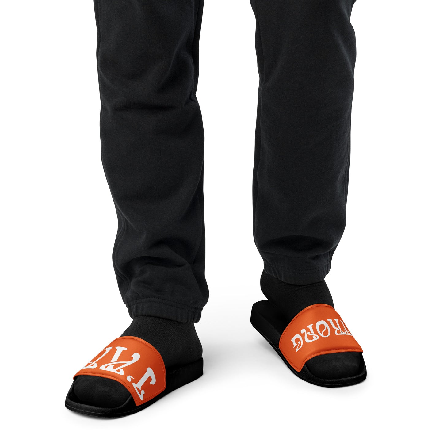 “I’AM STRONG” Orange Men’s Slides W/White Font