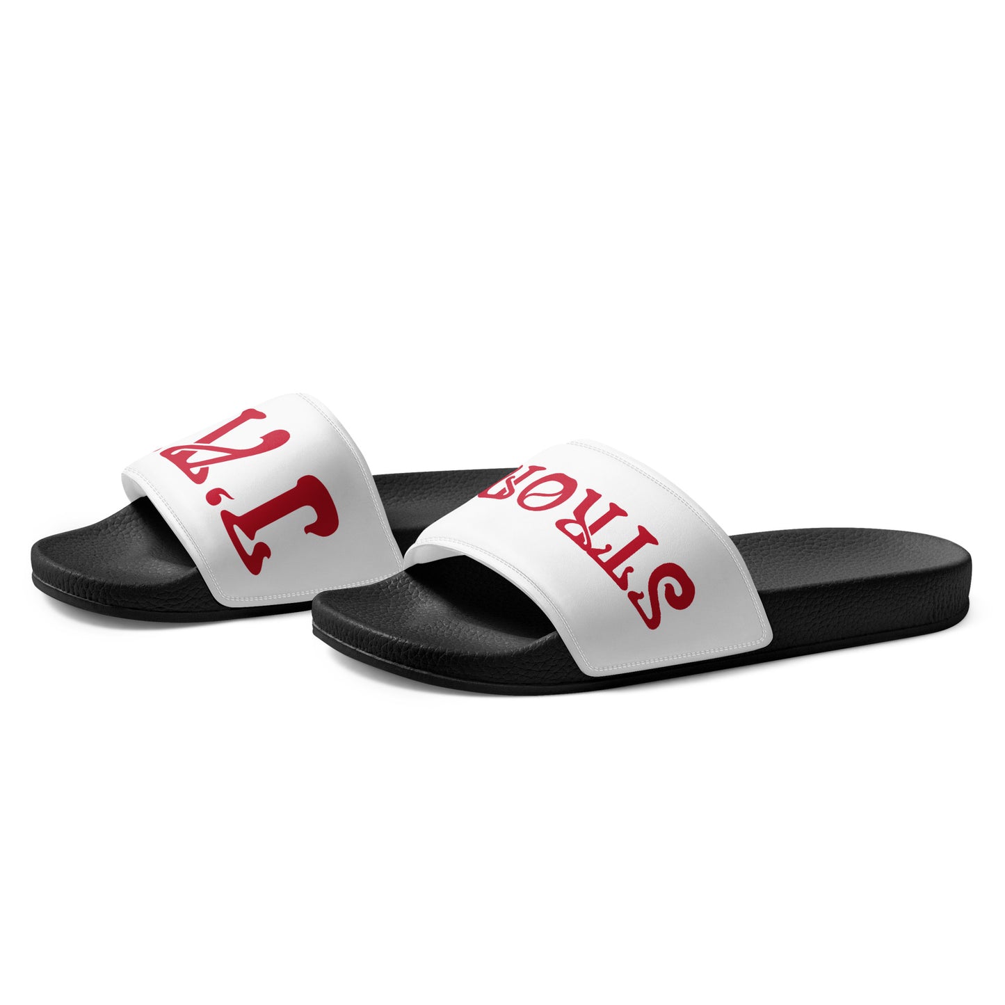 “I’AM STRONG” Men’s Slides W/Red Font