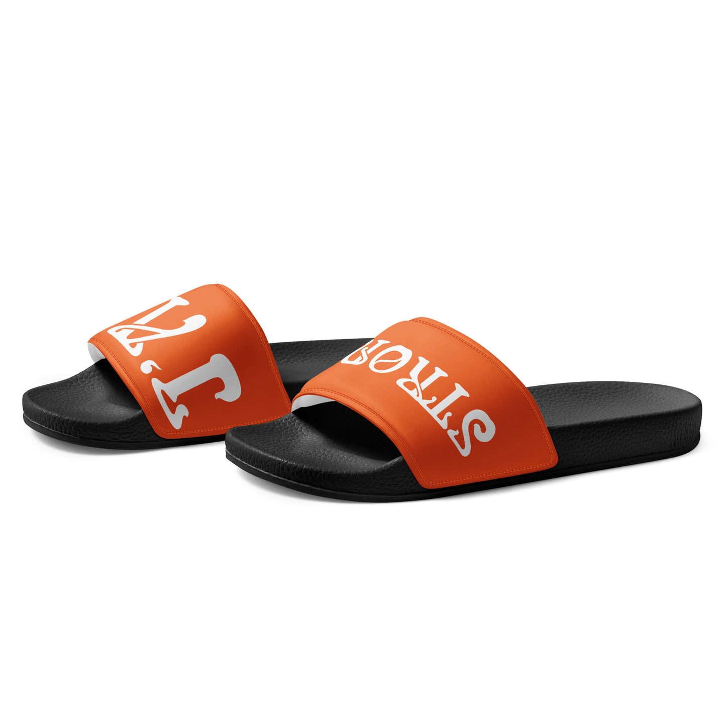 “I’AM STRONG” Orange Men’s Slides W/White Font