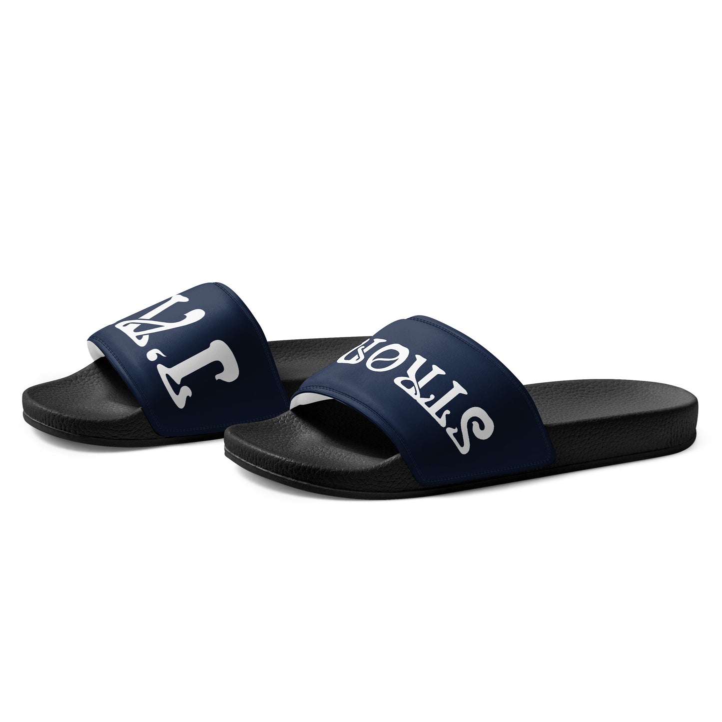 “I’AM STRONG” Blue Men’s Slides W/White Font