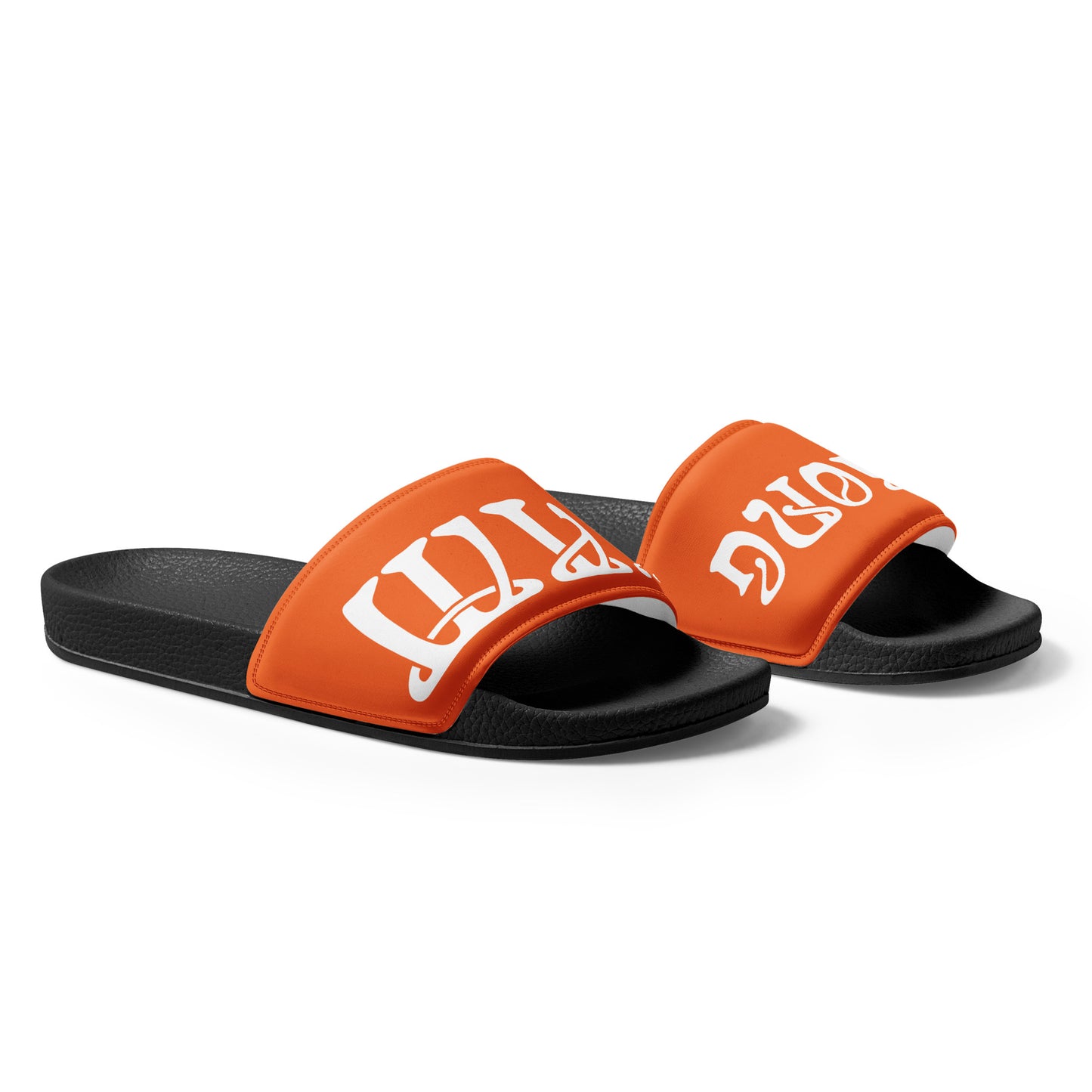 “I’AM STRONG” Orange Men’s Slides W/White Font