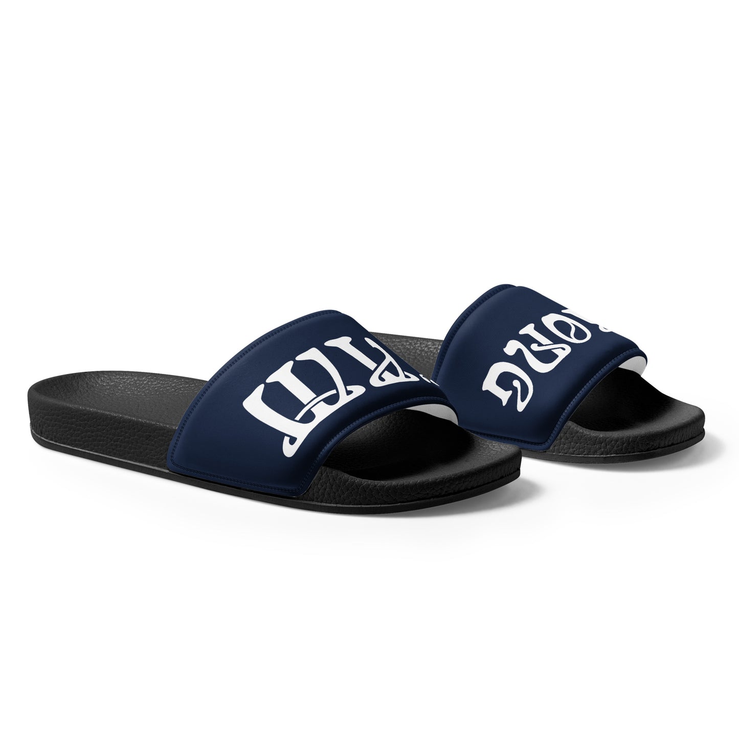 “I’AM STRONG” Blue Men’s Slides W/White Font