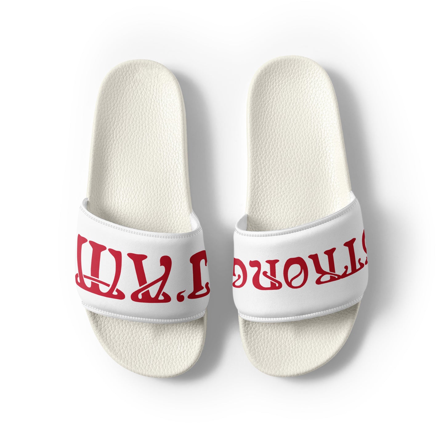 “I’AM STRONG” Men’s Slides W/Red Font