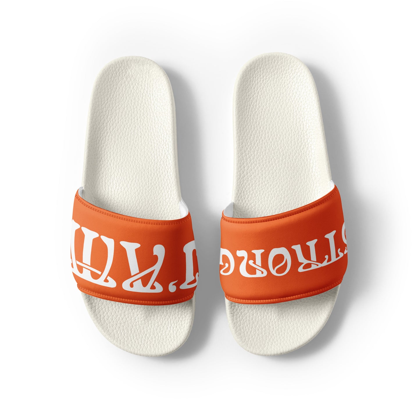 “I’AM STRONG” Orange Men’s Slides W/White Font