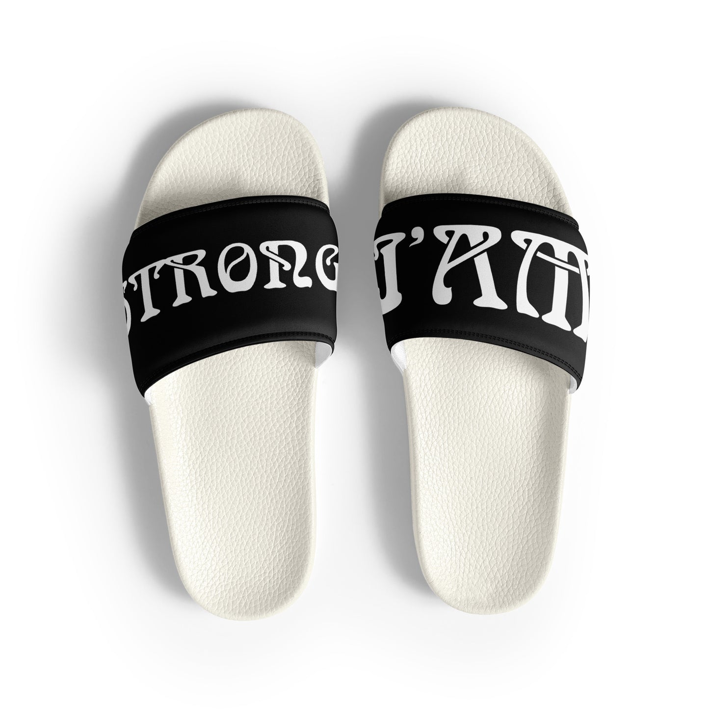 “I’AM STRONG” Black Men’s Slides W/White Font