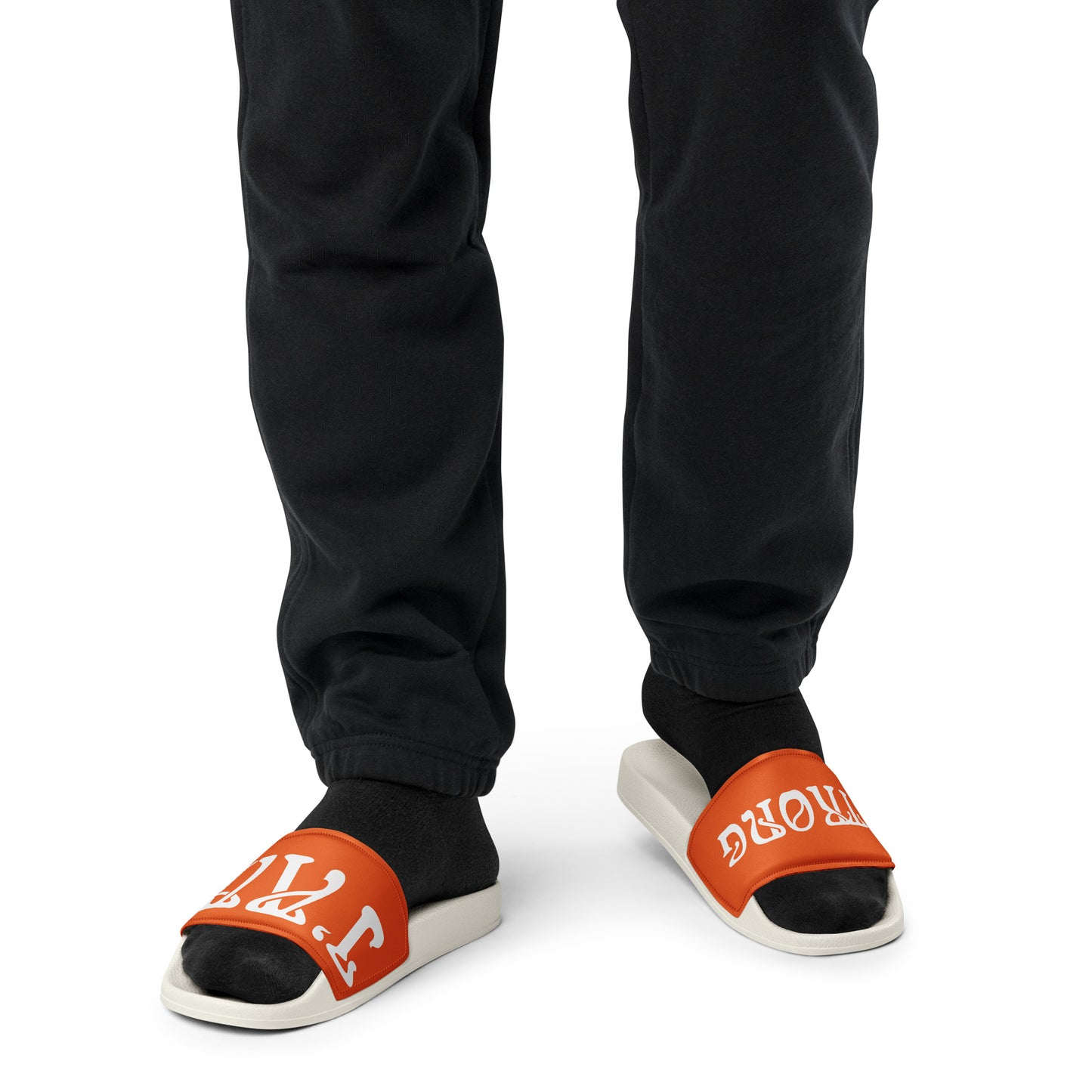 “I’AM STRONG” Orange Men’s Slides W/White Font