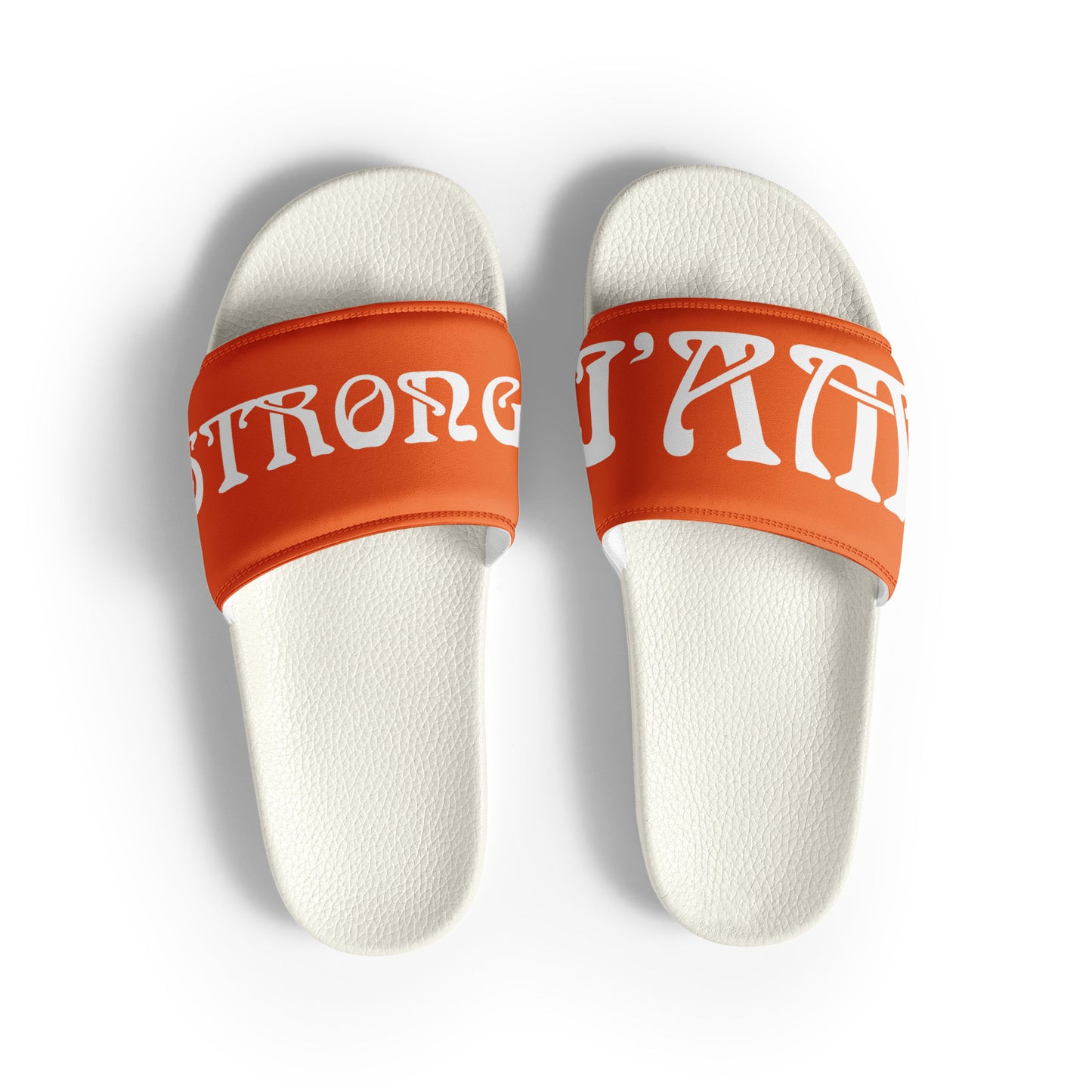 “I’AM STRONG” Orange Men’s Slides W/White Font