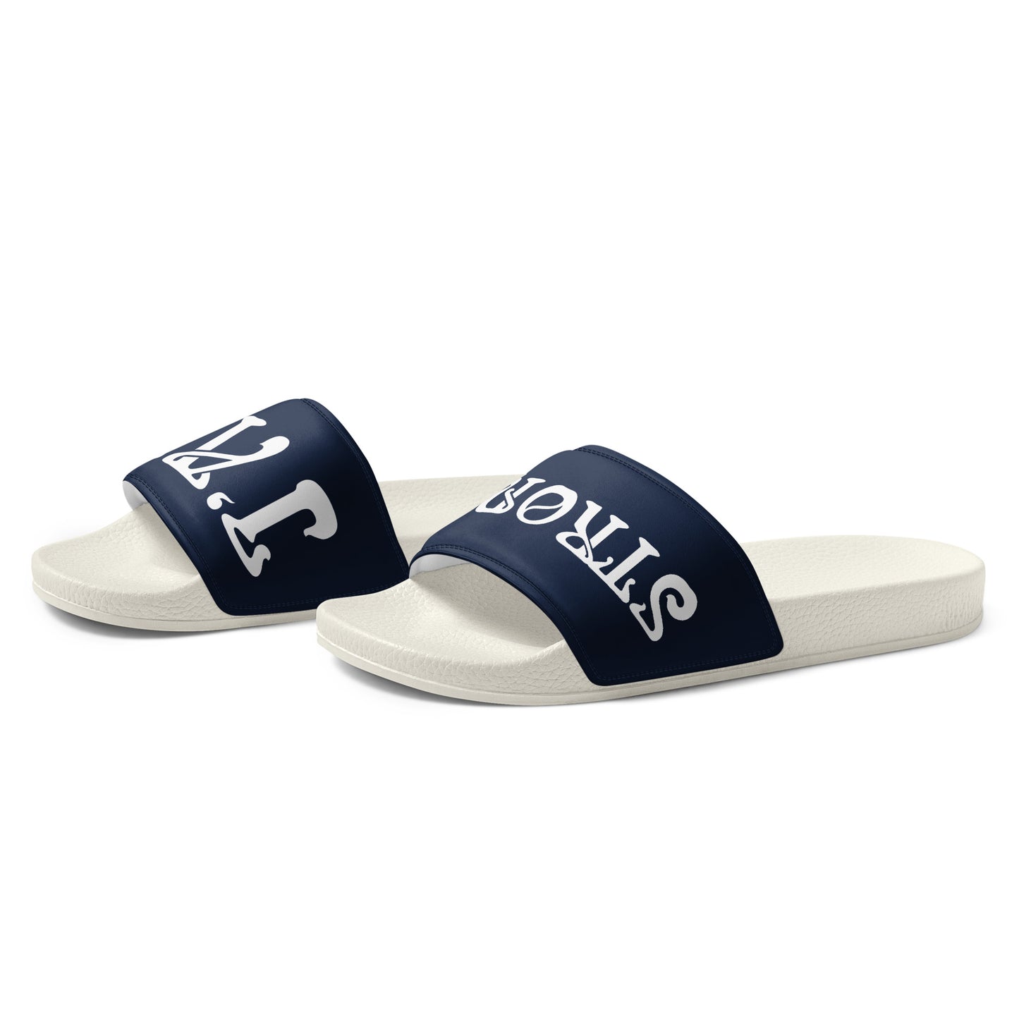 “I’AM STRONG” Blue Men’s Slides W/White Font