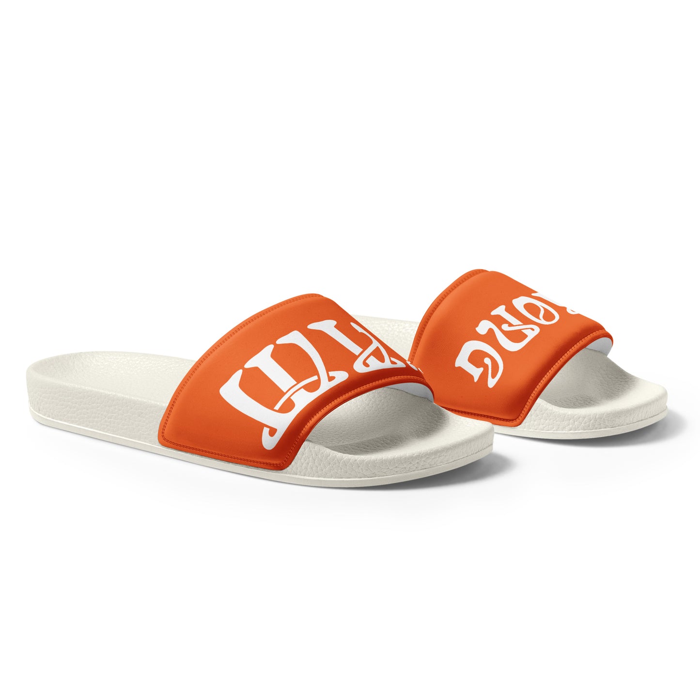 “I’AM STRONG” Orange Men’s Slides W/White Font