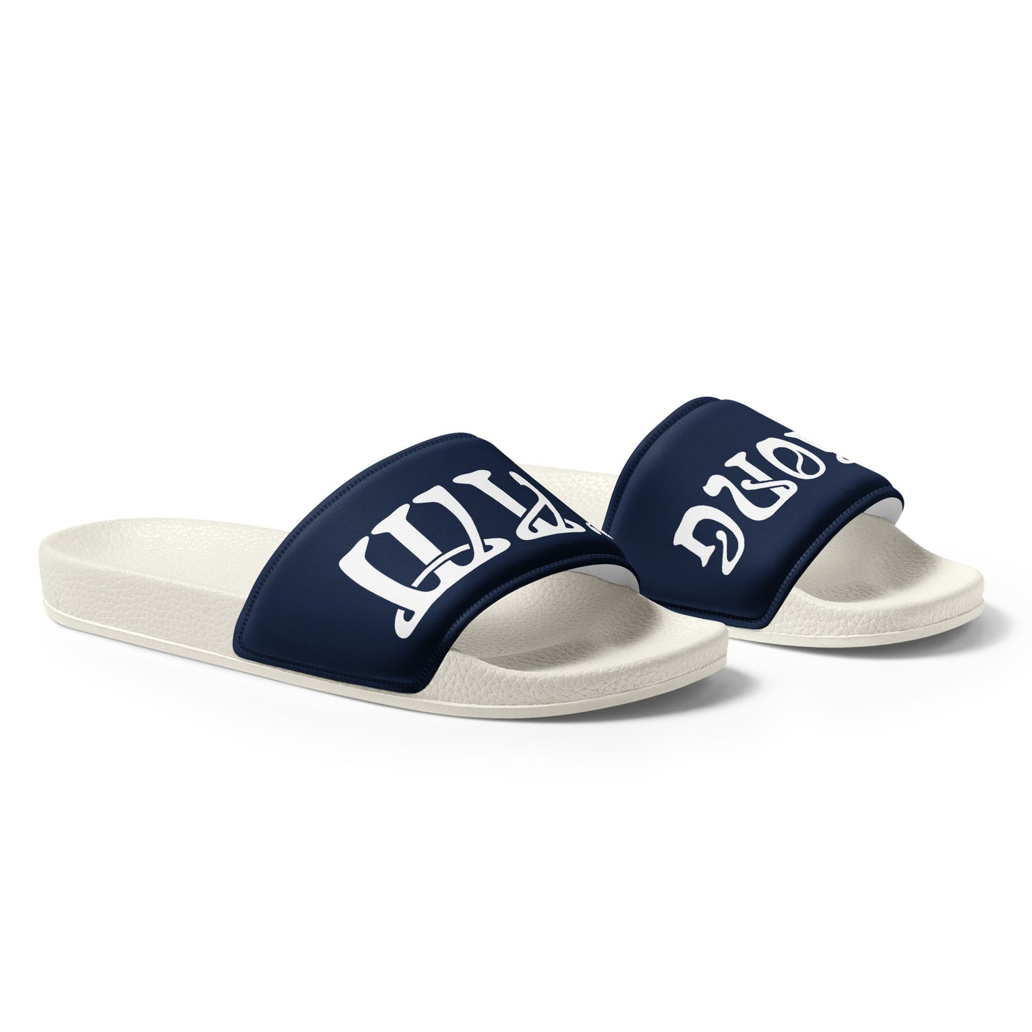“I’AM STRONG” Blue Men’s Slides W/White Font