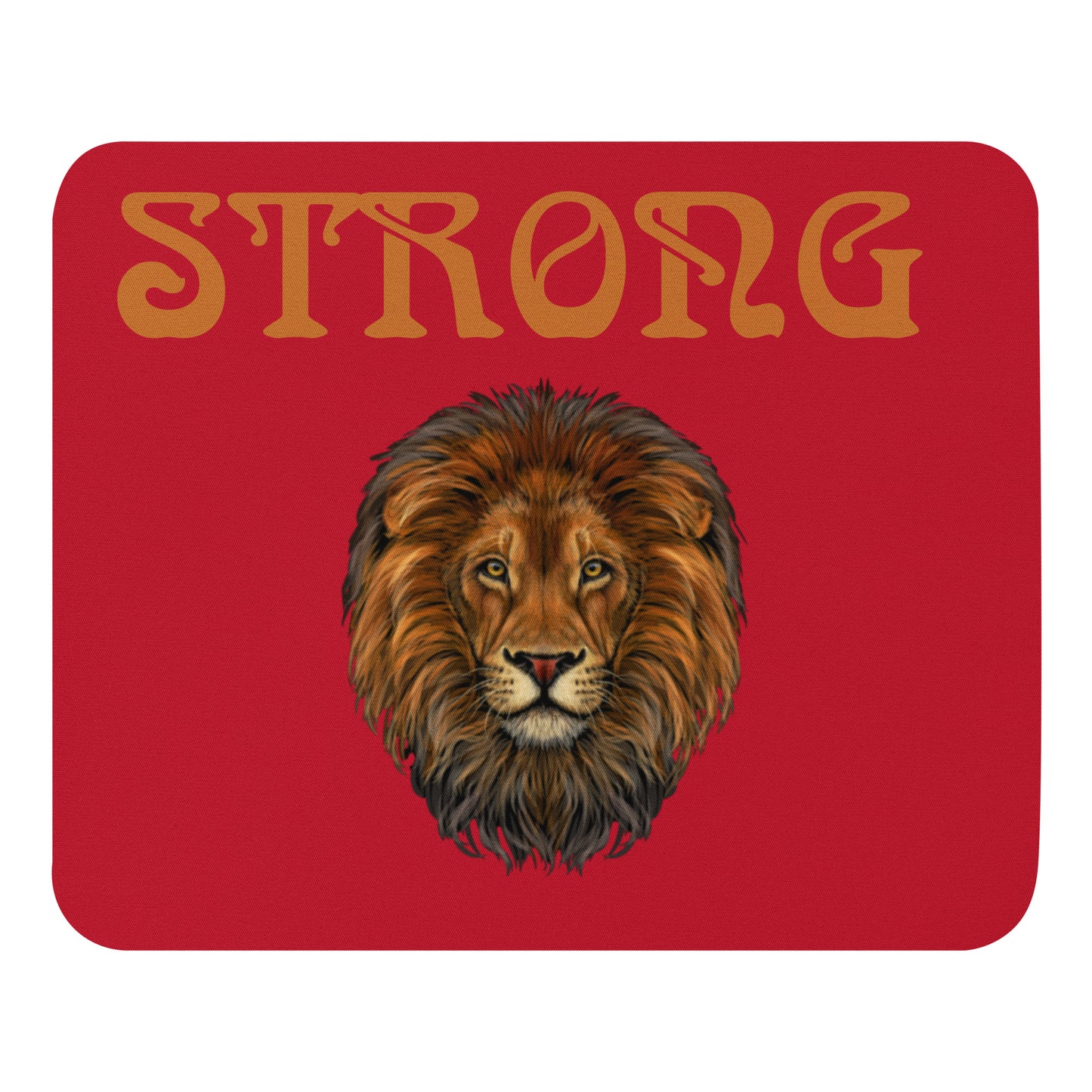 “STRONG”Red Mouse Pad W/Bronze Font