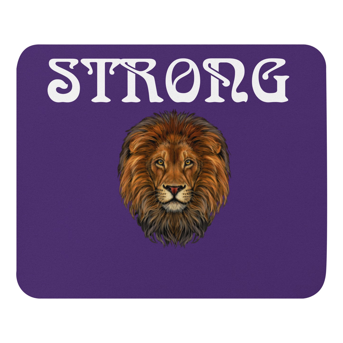 “STRONG”Purple Mouse Pad W/White Font