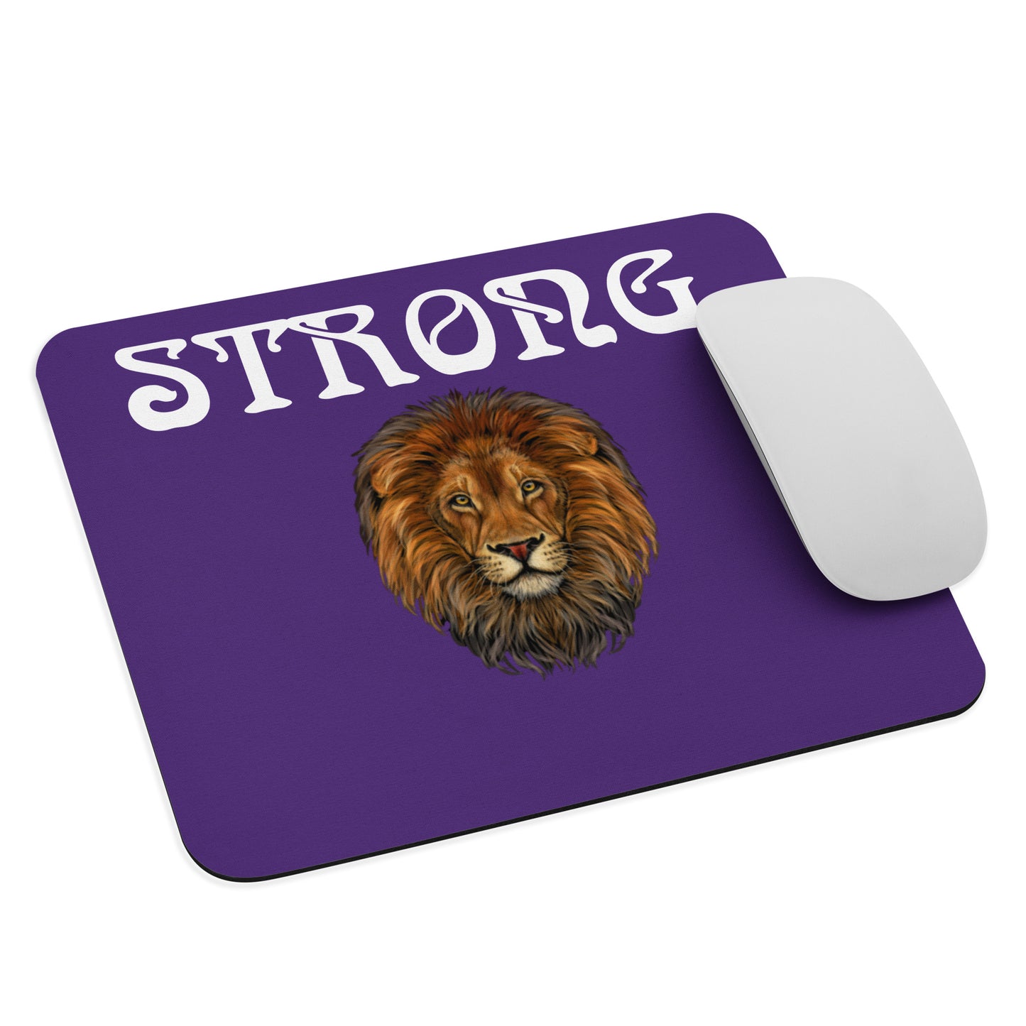 “STRONG”Purple Mouse Pad W/White Font