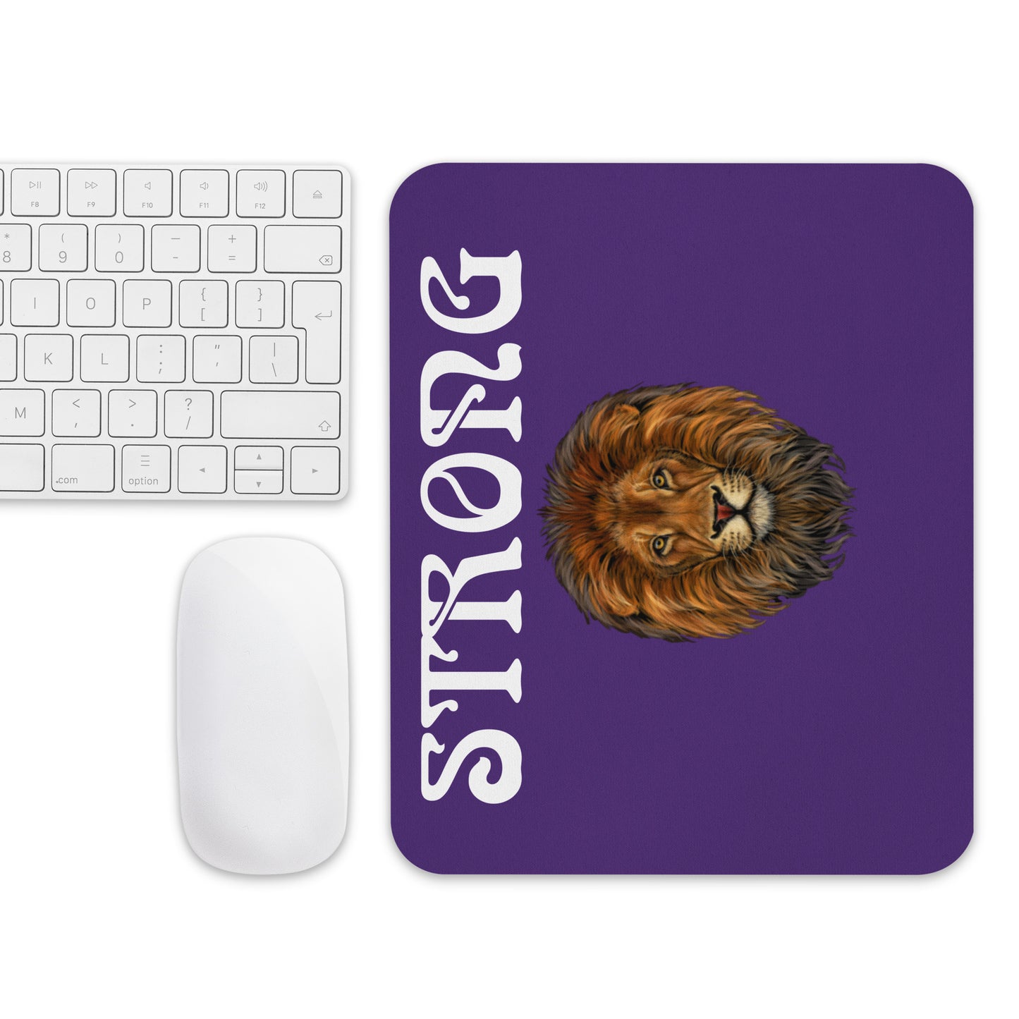 “STRONG”Purple Mouse Pad W/White Font