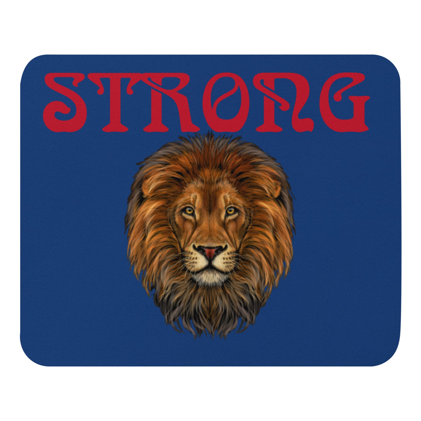 “STRONG”Navy Blue Mouse Pad W/Red Font