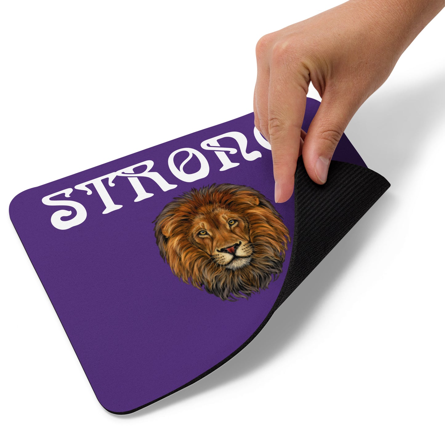 “STRONG”Purple Mouse Pad W/White Font
