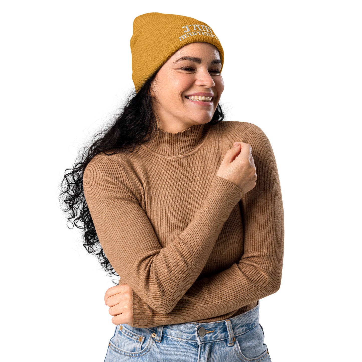 “I’AM A MASTERPIECE!” Organic Ribbed Beanie W/White Font