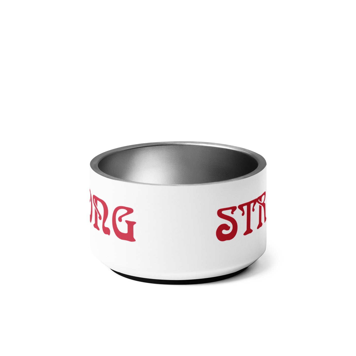 “STRONG” Pet Bowl W/Red Font