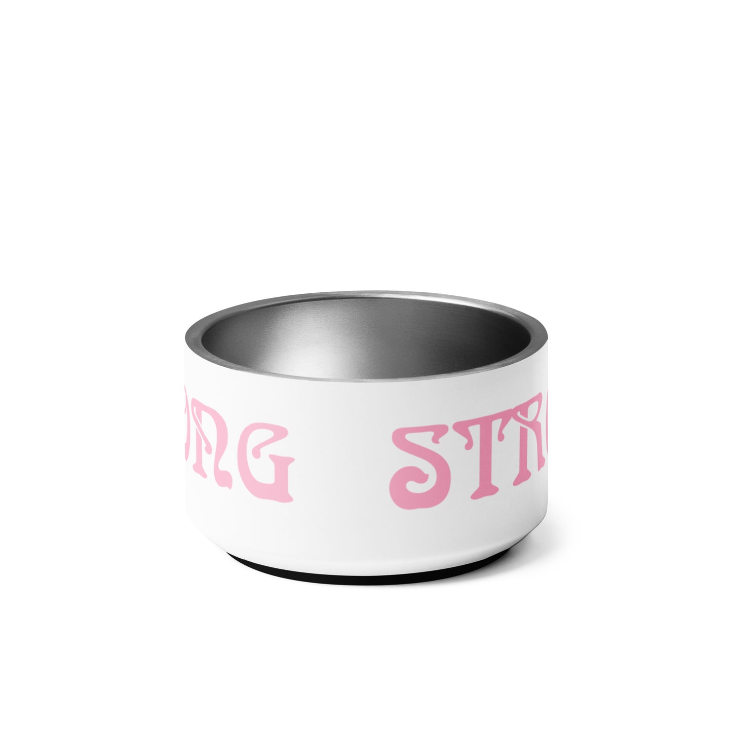 “STRONG” Pet Bowl W/Cotton Candy Font