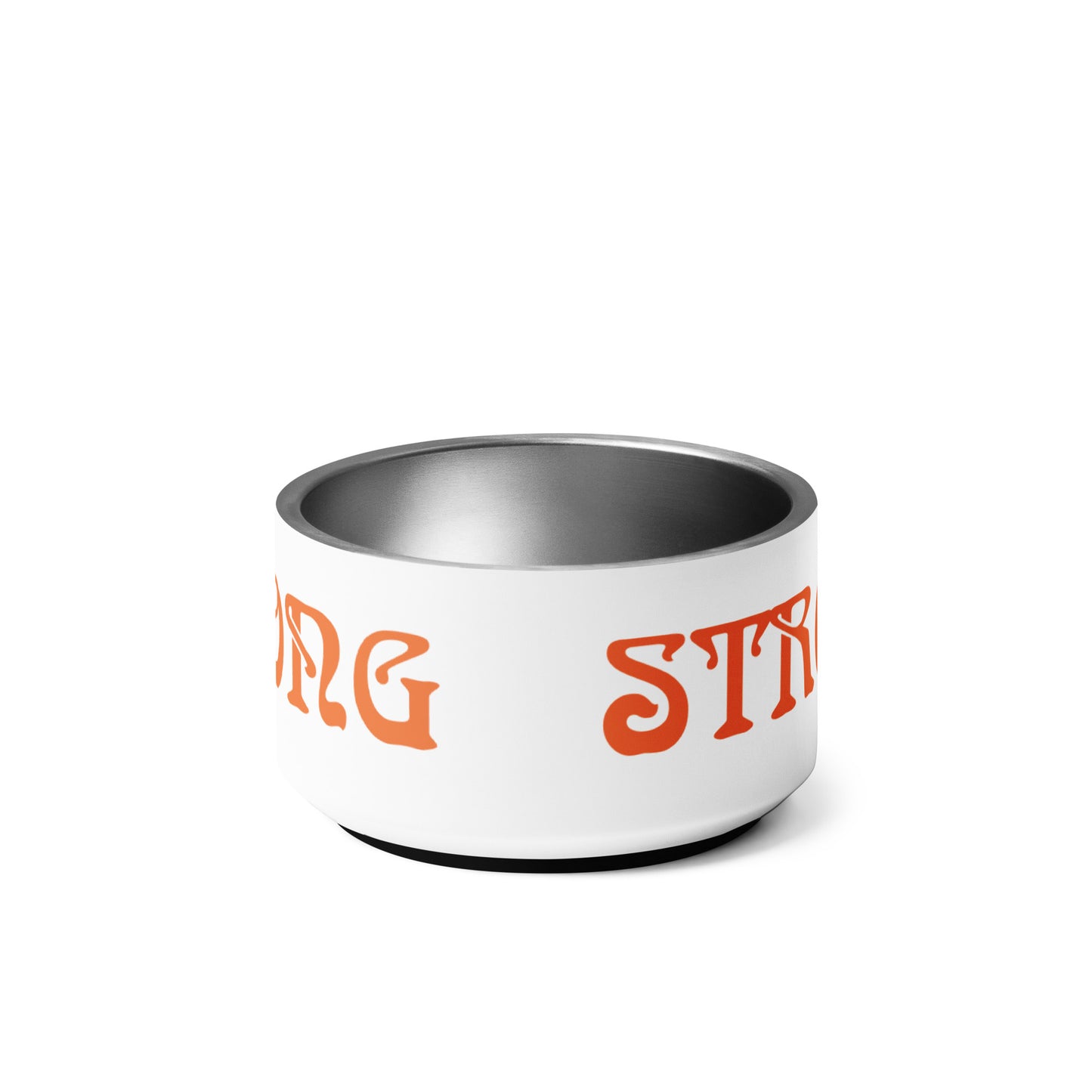 “STRONG” Pet Bowl W/Orange Font