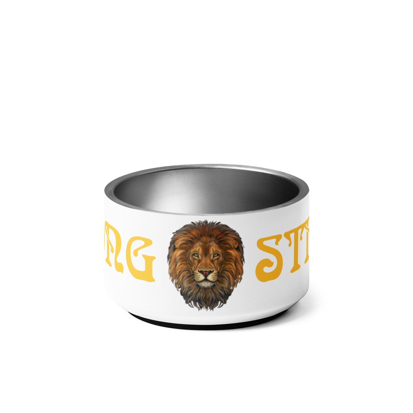 “STRONG” Pet Bowl W/Yellow Font