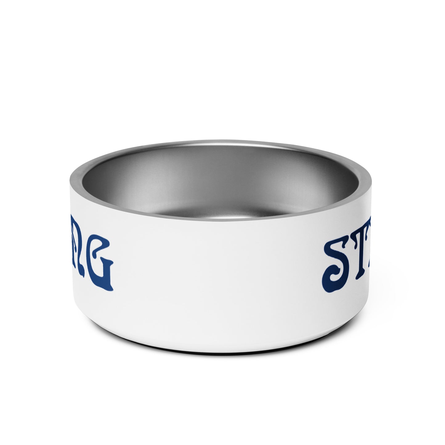 “STRONG” Pet Bowl W/Blue Font