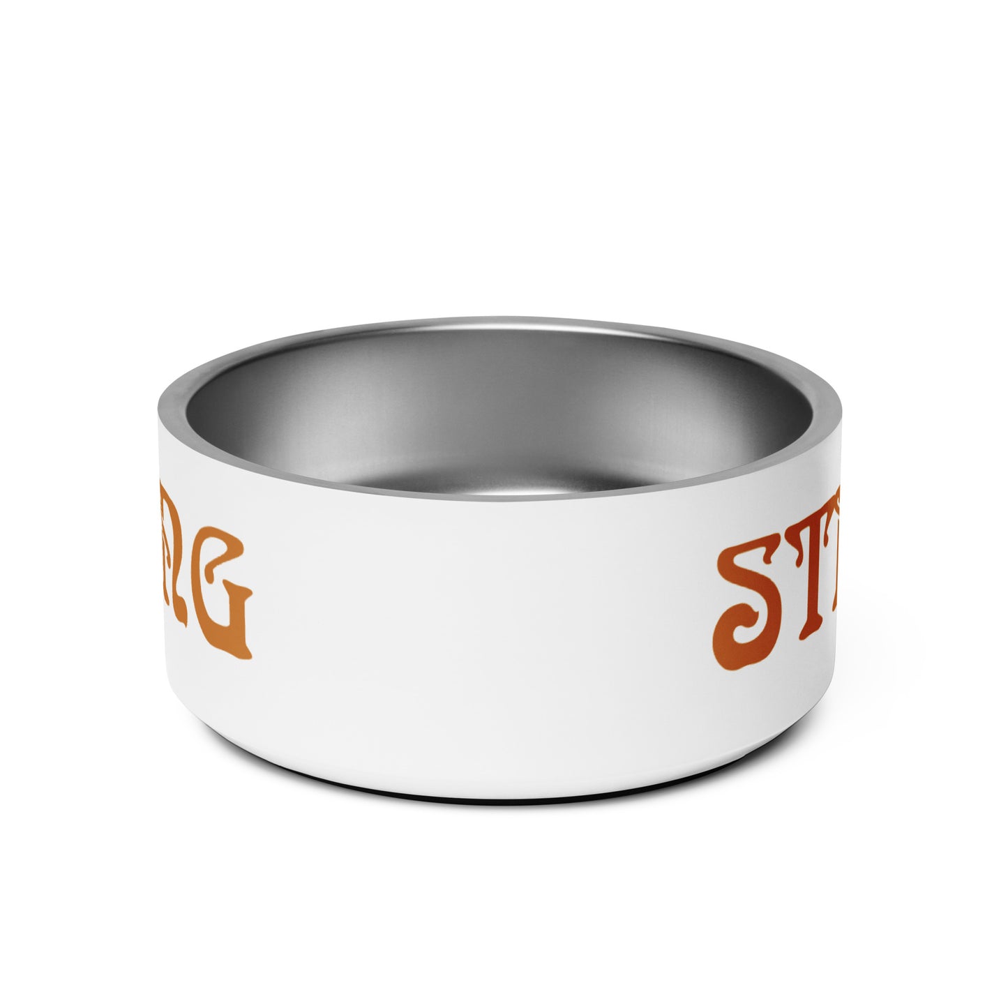 “STRONG” Pet Bowl W/Bronze Font