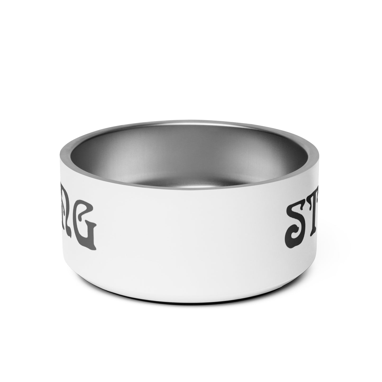 “STRONG” Pet Bowl W/Grey Font