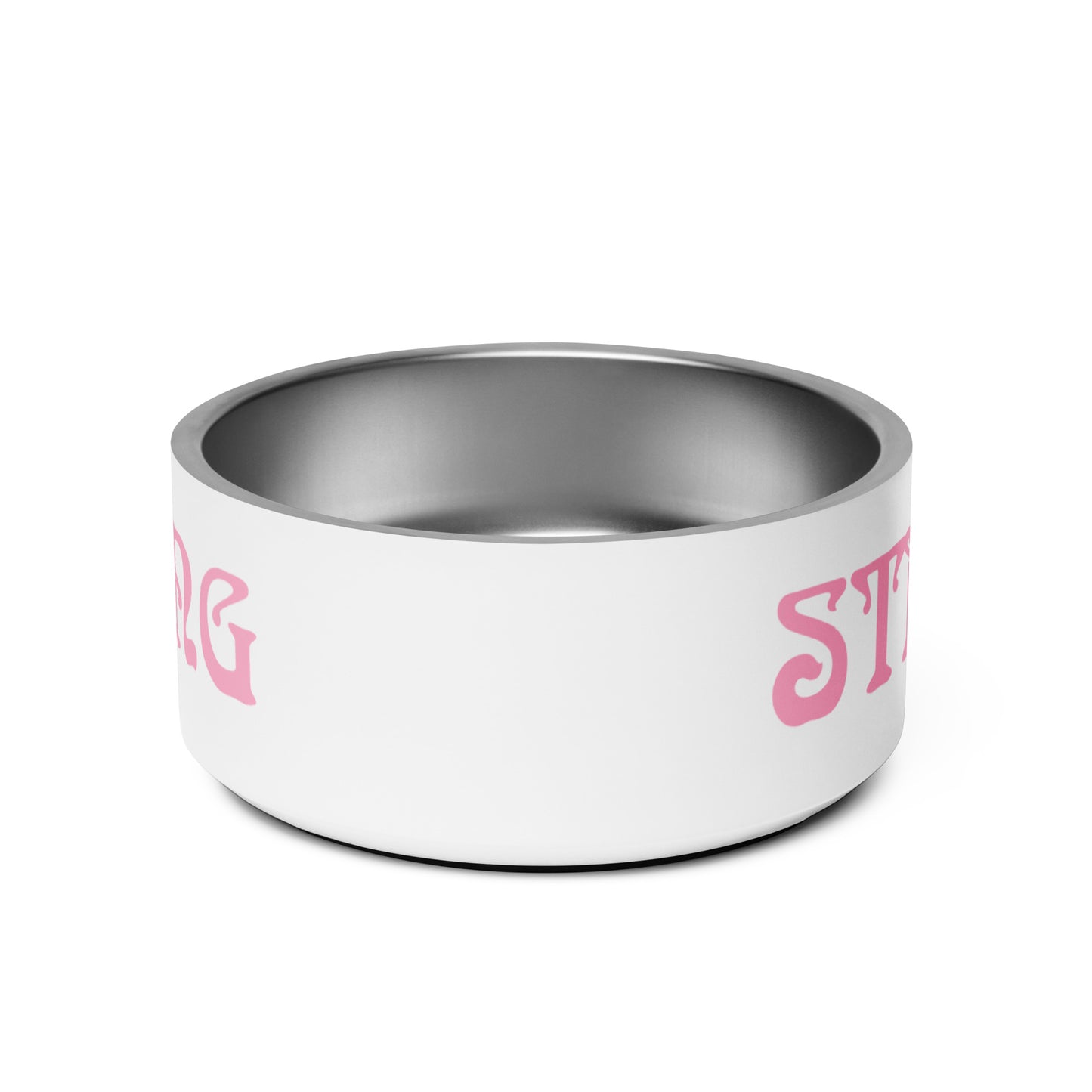 “STRONG” Pet Bowl W/Cotton Candy Font