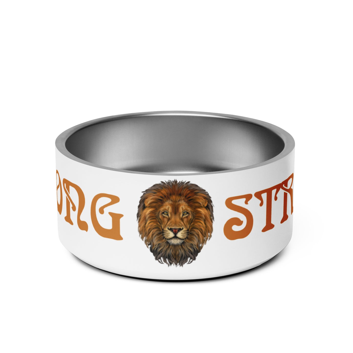 “STRONG” Pet Bowl W/Bronze Font