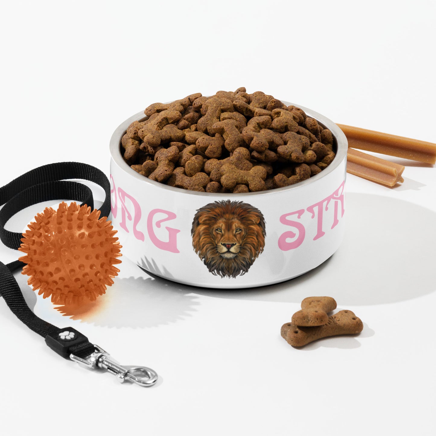 “STRONG” Pet Bowl W/Cotton Candy Font