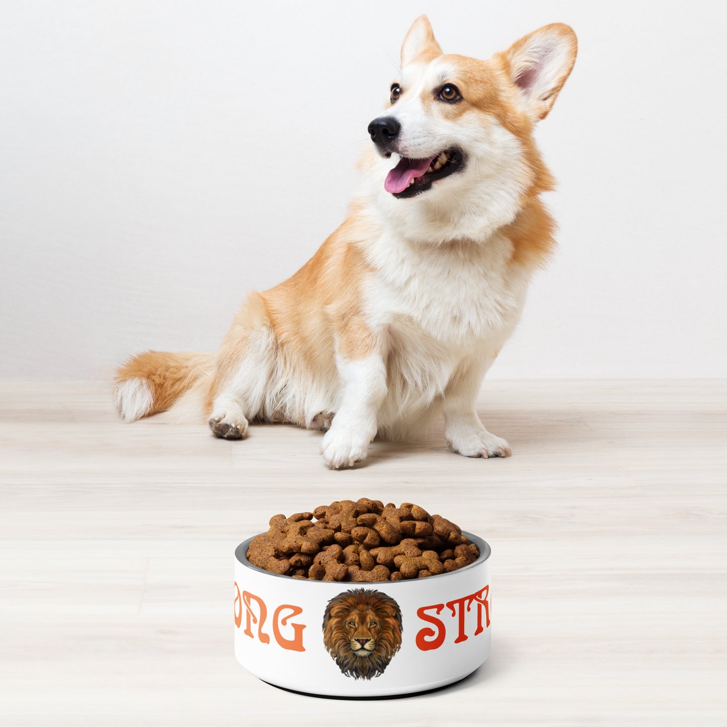 “STRONG” Pet Bowl W/Orange Font