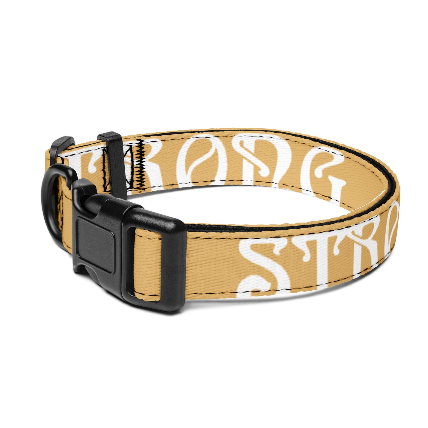 “STRONG” Fawn Pet Collar W/White Font