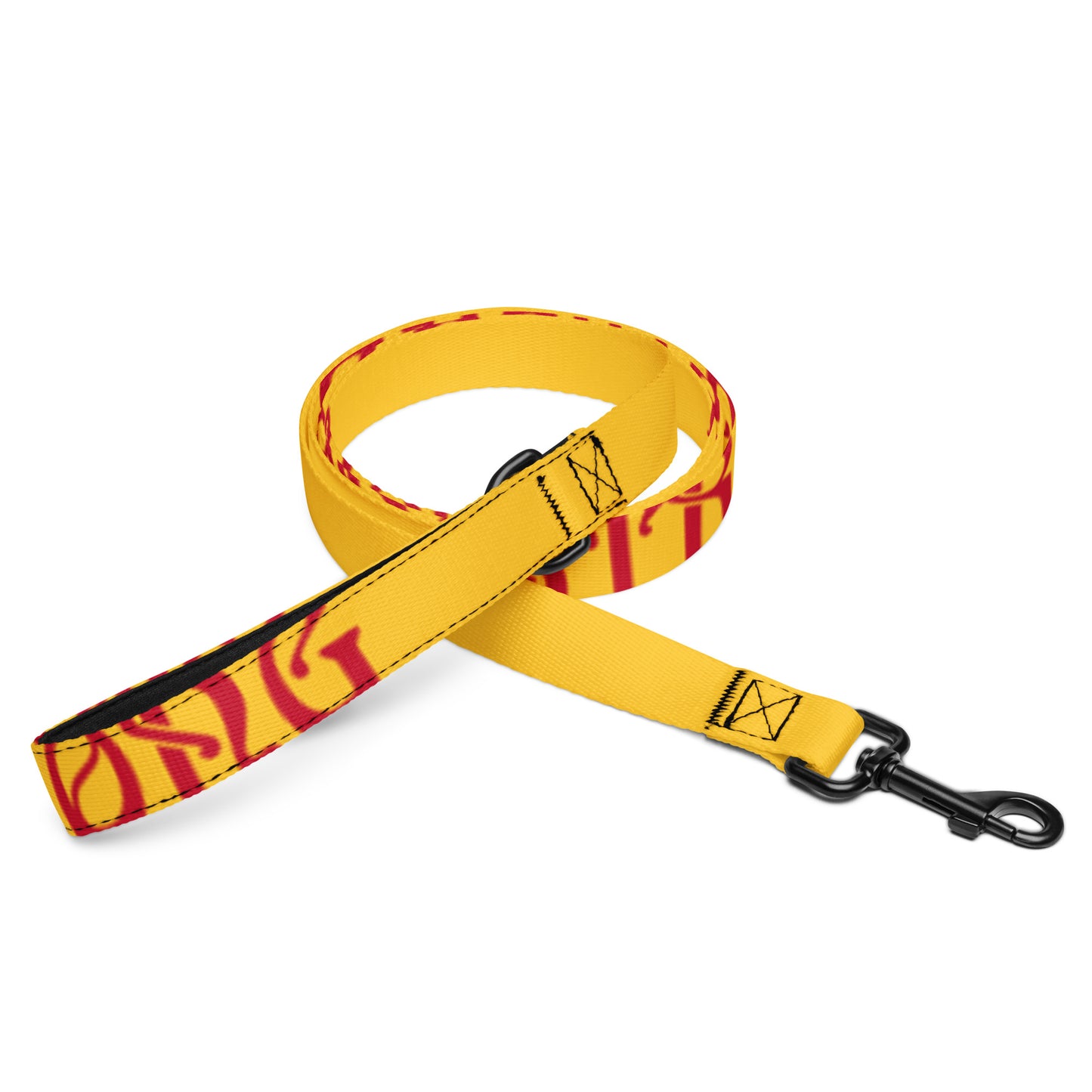 “STRONG”Yellow Pet Leash W/Red Font