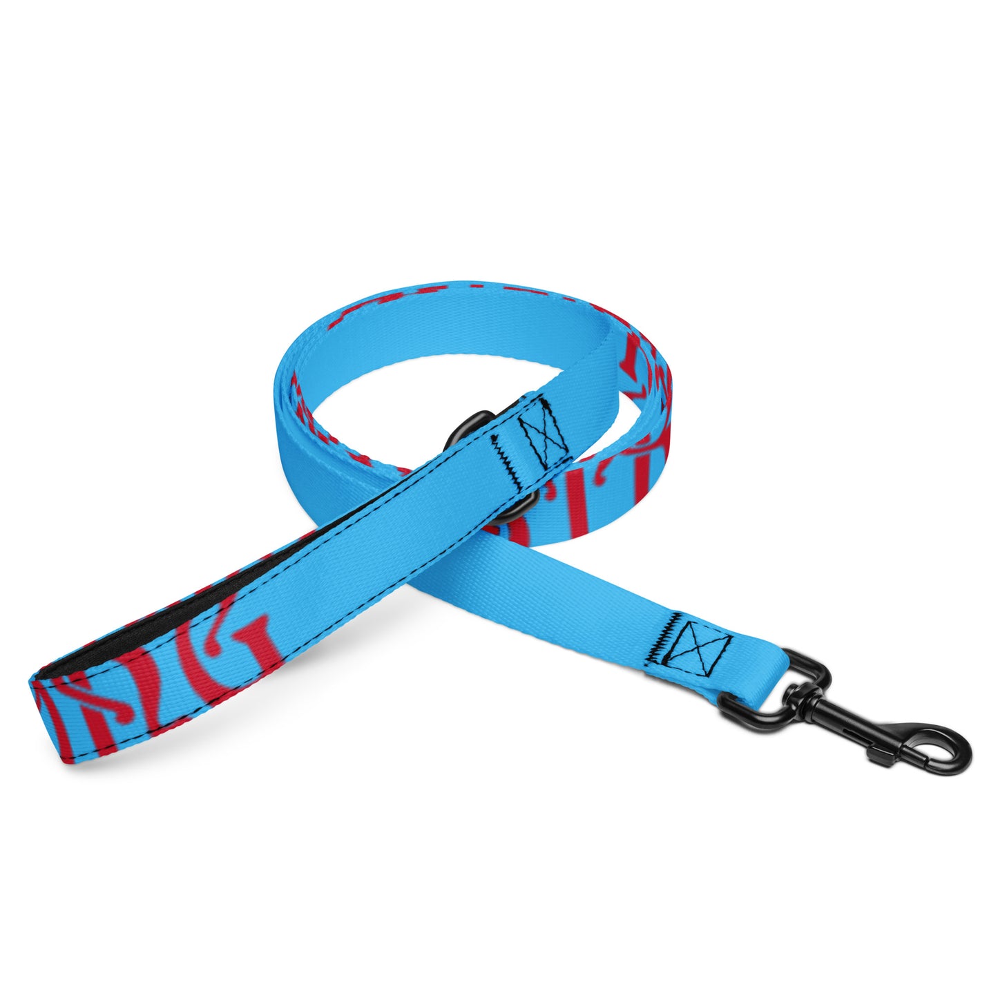 “STRONG”SkyBlue Pet Leash W/Red Font
