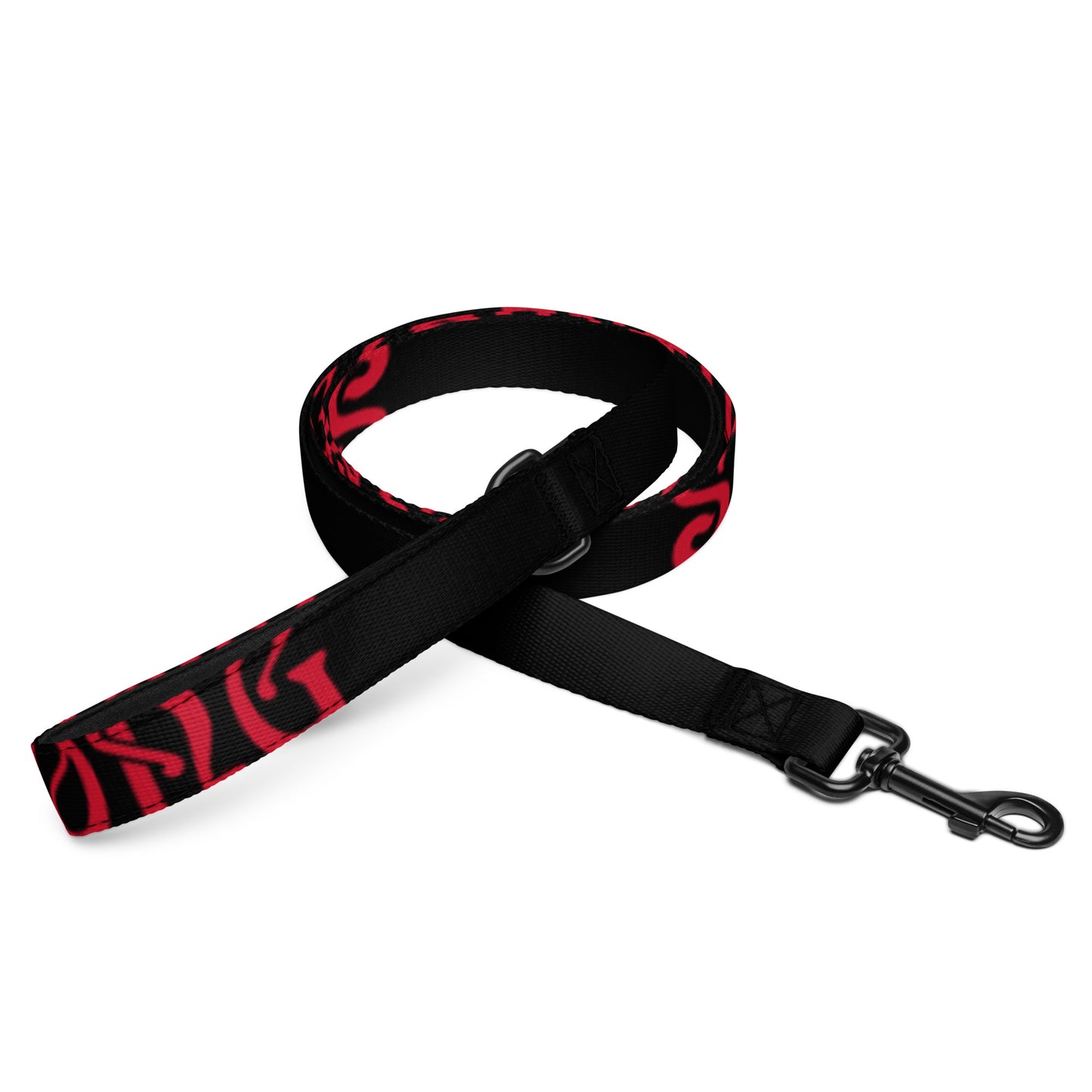 “STRONG” Black Pet Leash W/Red Font