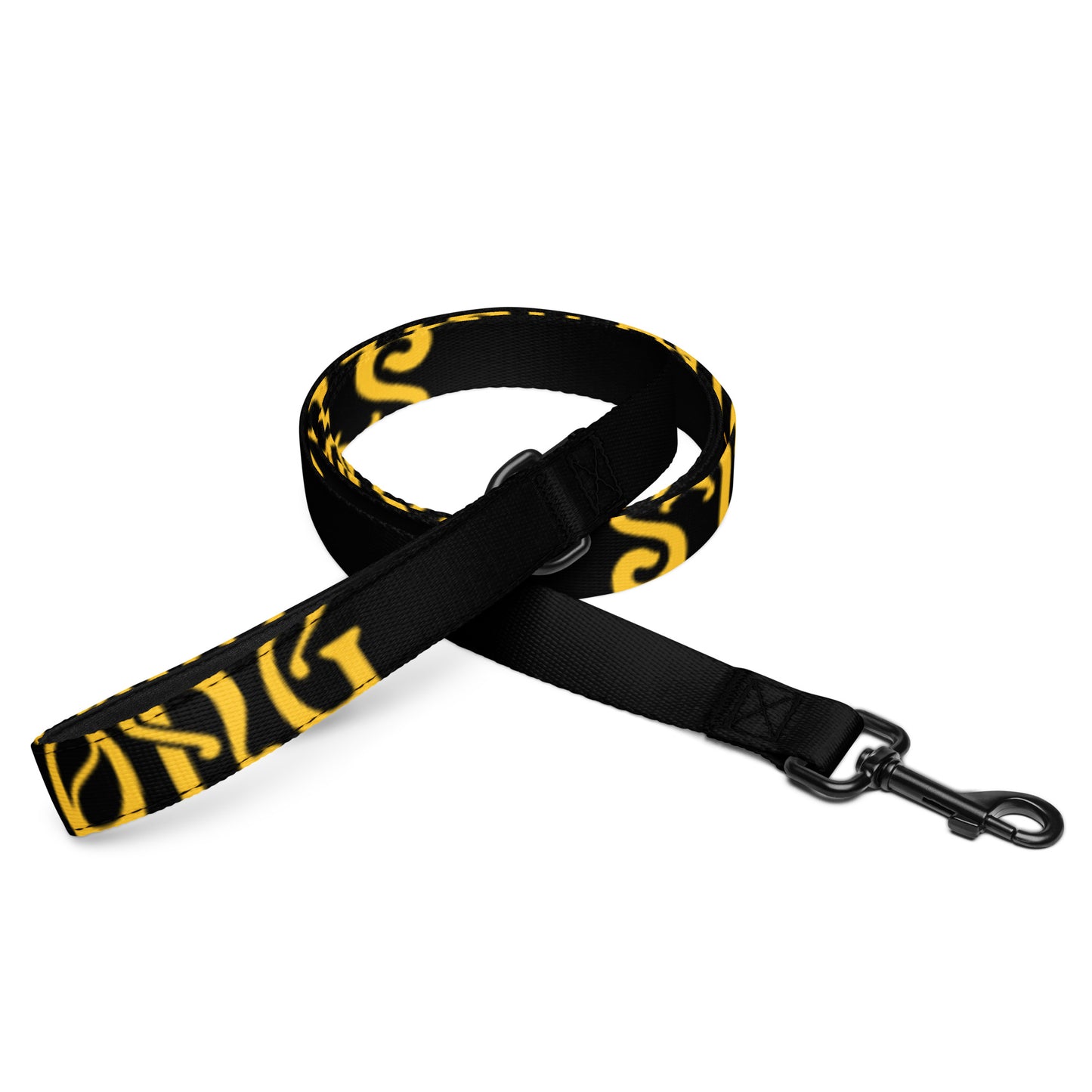“STRONG” Black Pet Leash W/Yellow Font