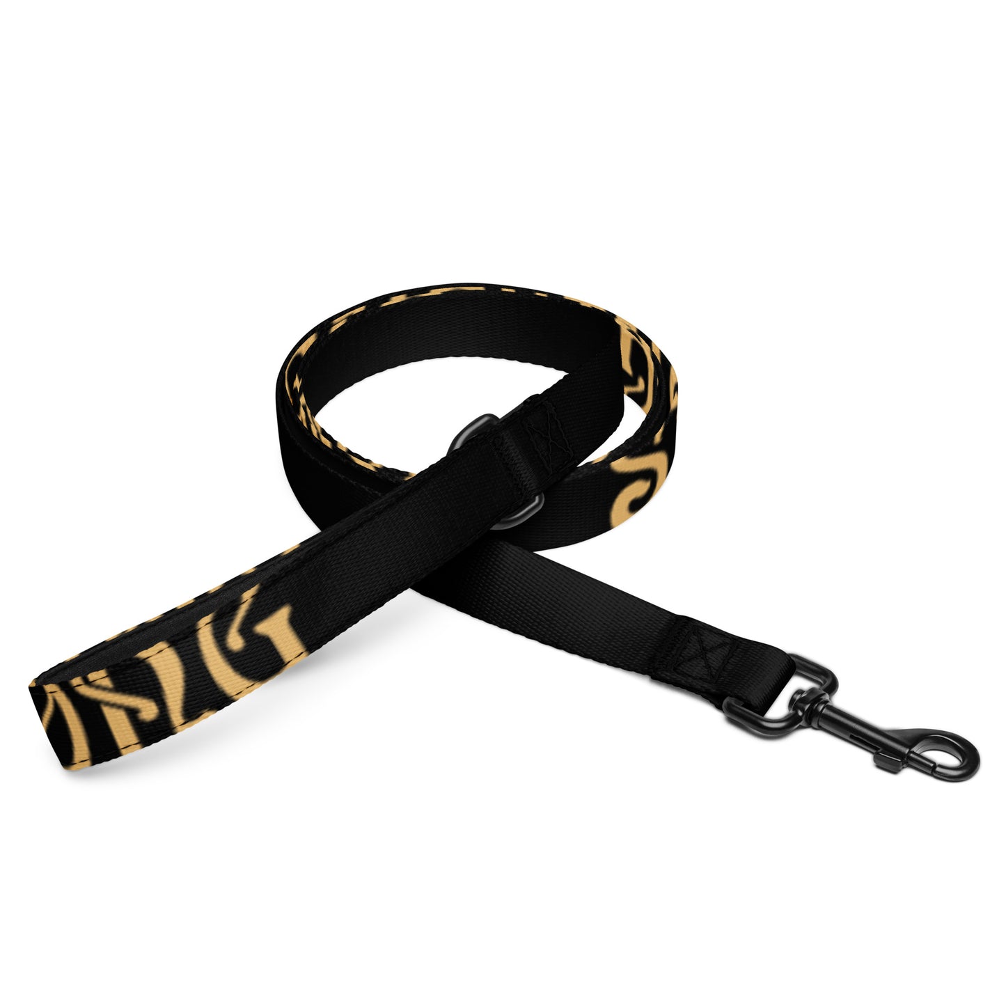 “STRONG”Black Pet Leash W/Fawn Font