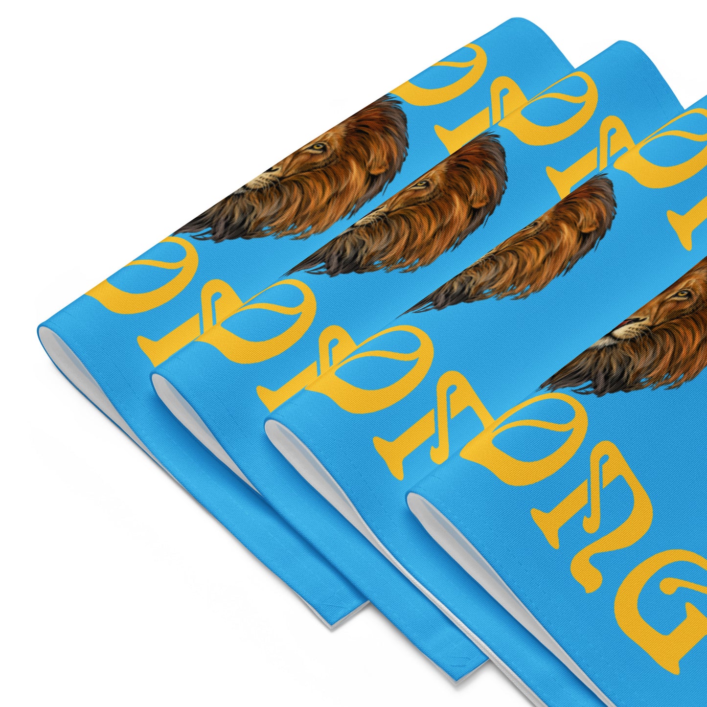 “STRONG”SkyBlue Placemat Set W/Yellow Font