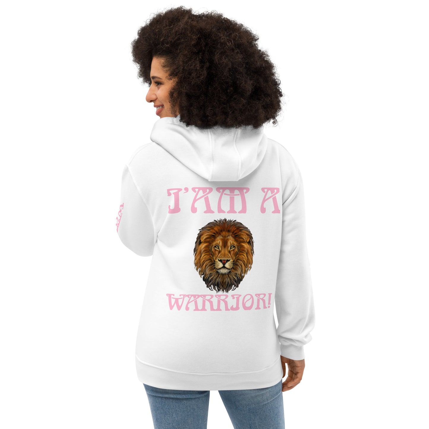 “I’AM A WARRIOR!” Women’s Premium Eco Hoodie W/Cotton Candy Font