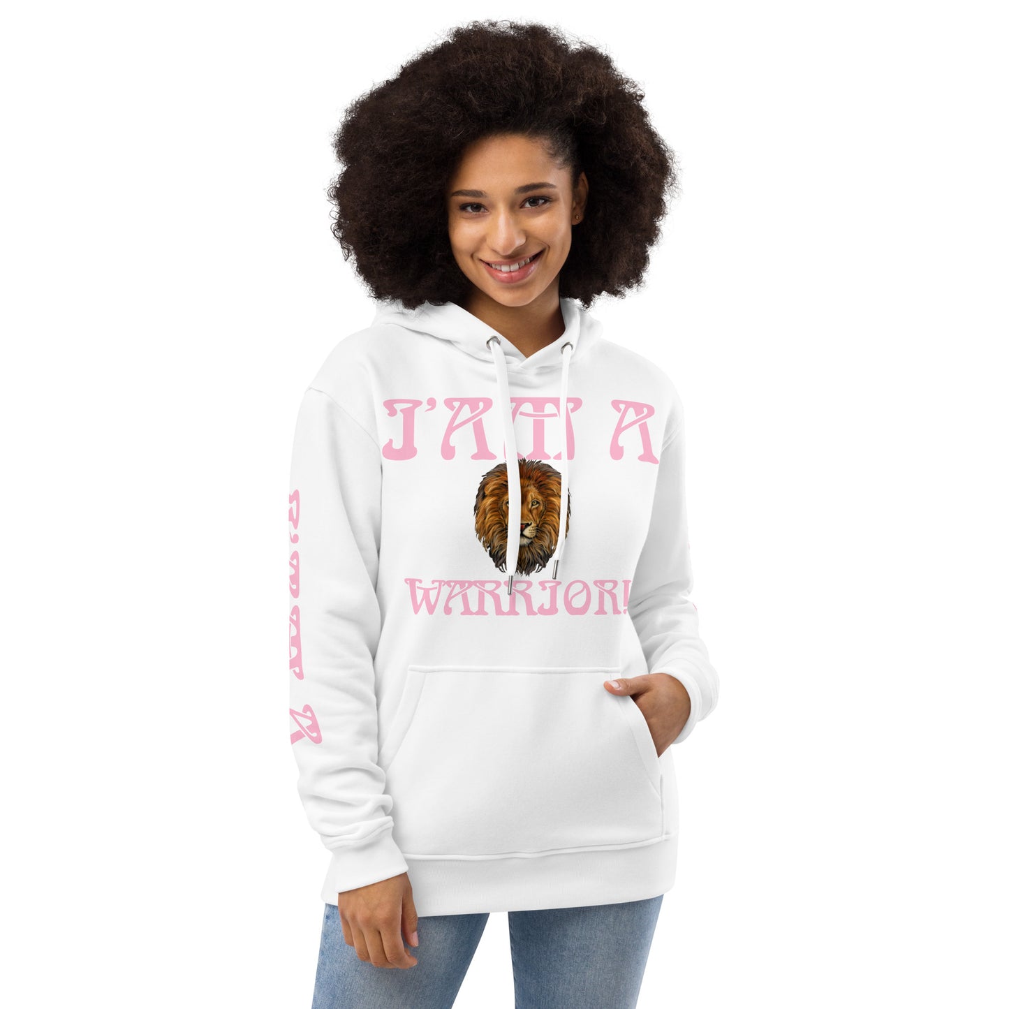 “I’AM A WARRIOR!” Women’s Premium Eco Hoodie W/Cotton Candy Font