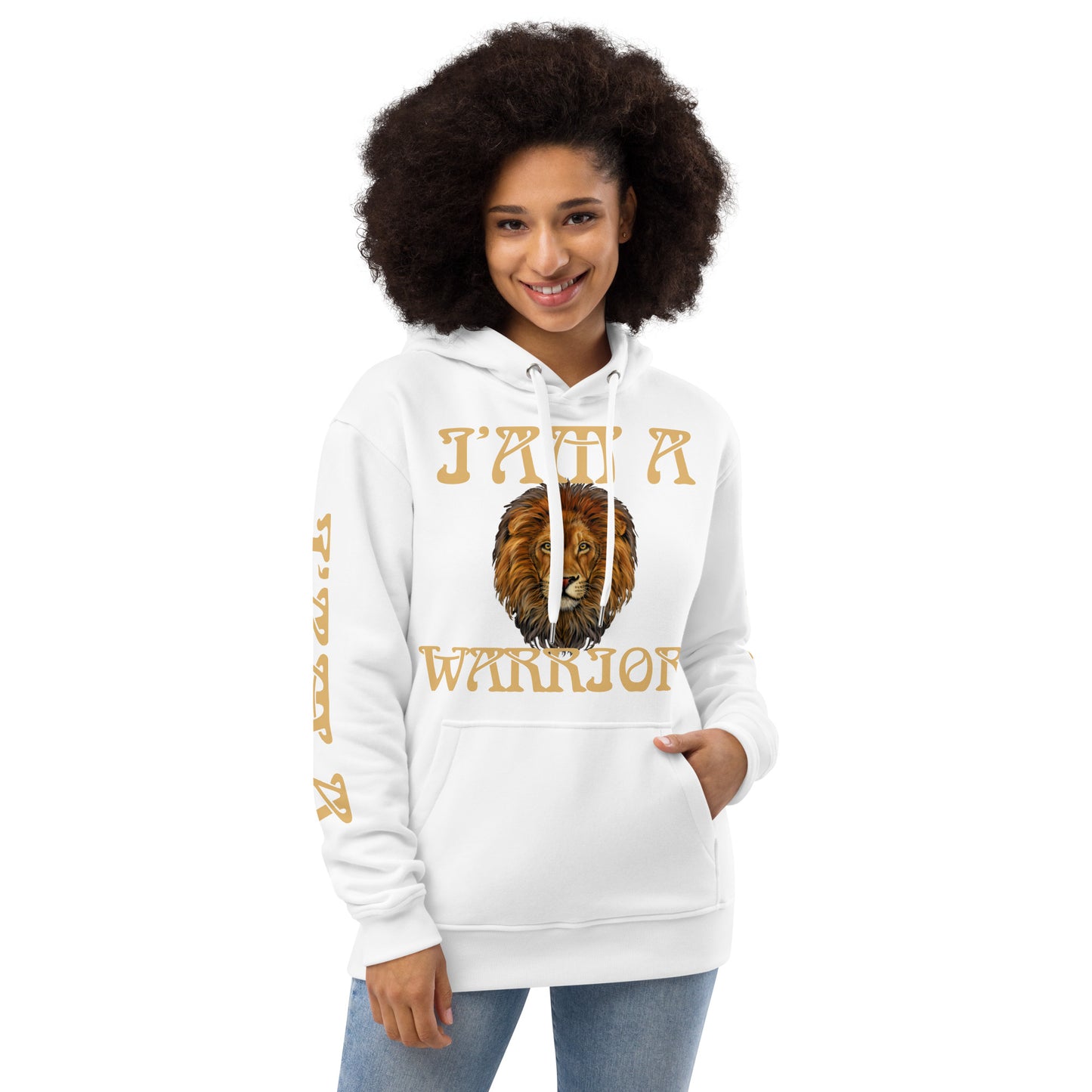 “I’AM A WARRIOR!” Women’s Premium Eco Hoodie W/Fawn Font