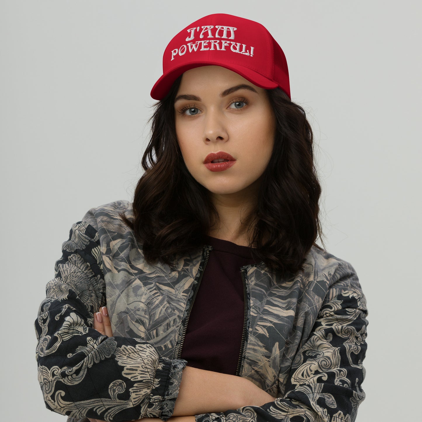 “I’AM POWERFUL!”Trucker Cap W/White Font