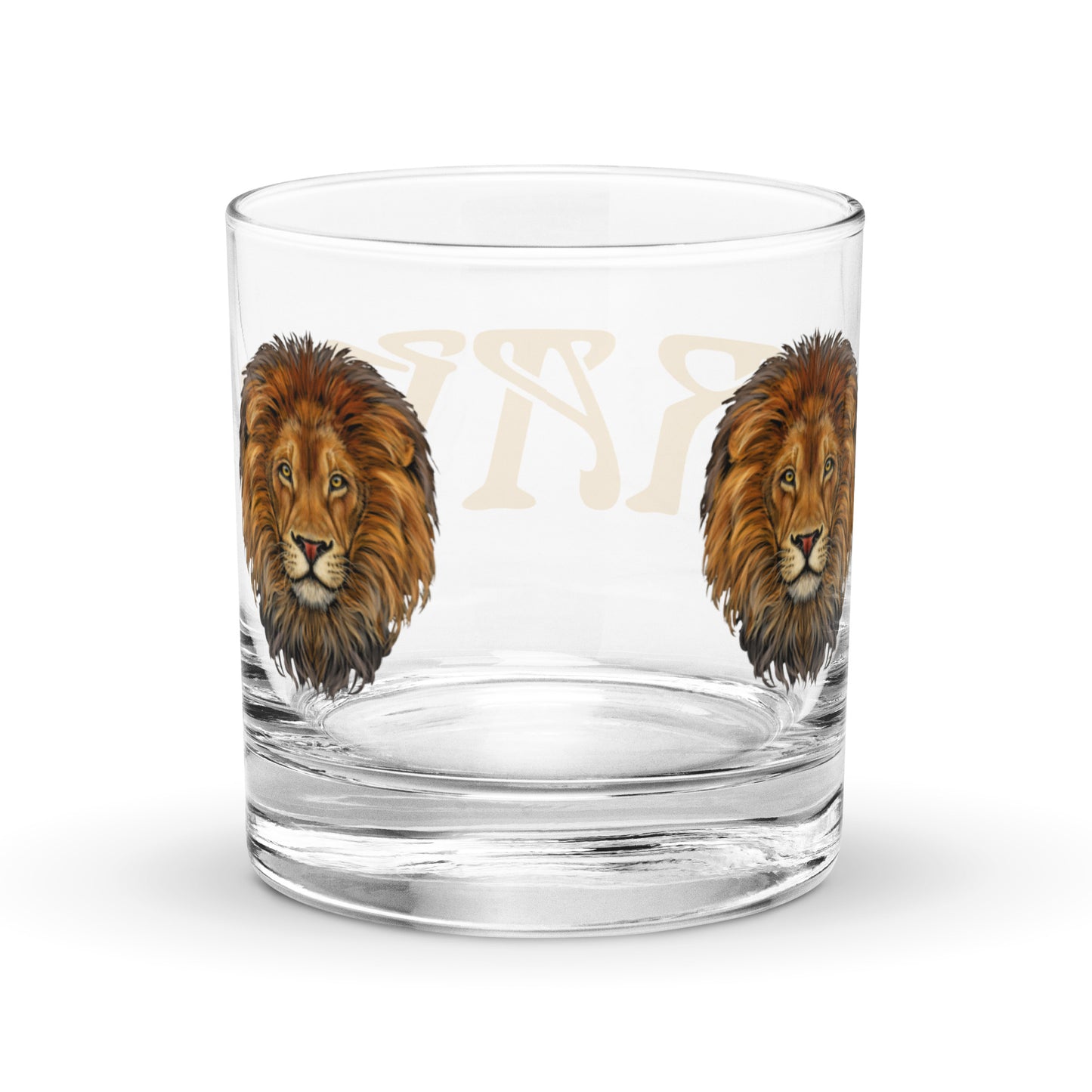 “BRAVE”Rocks Glass W/Fawn Font
