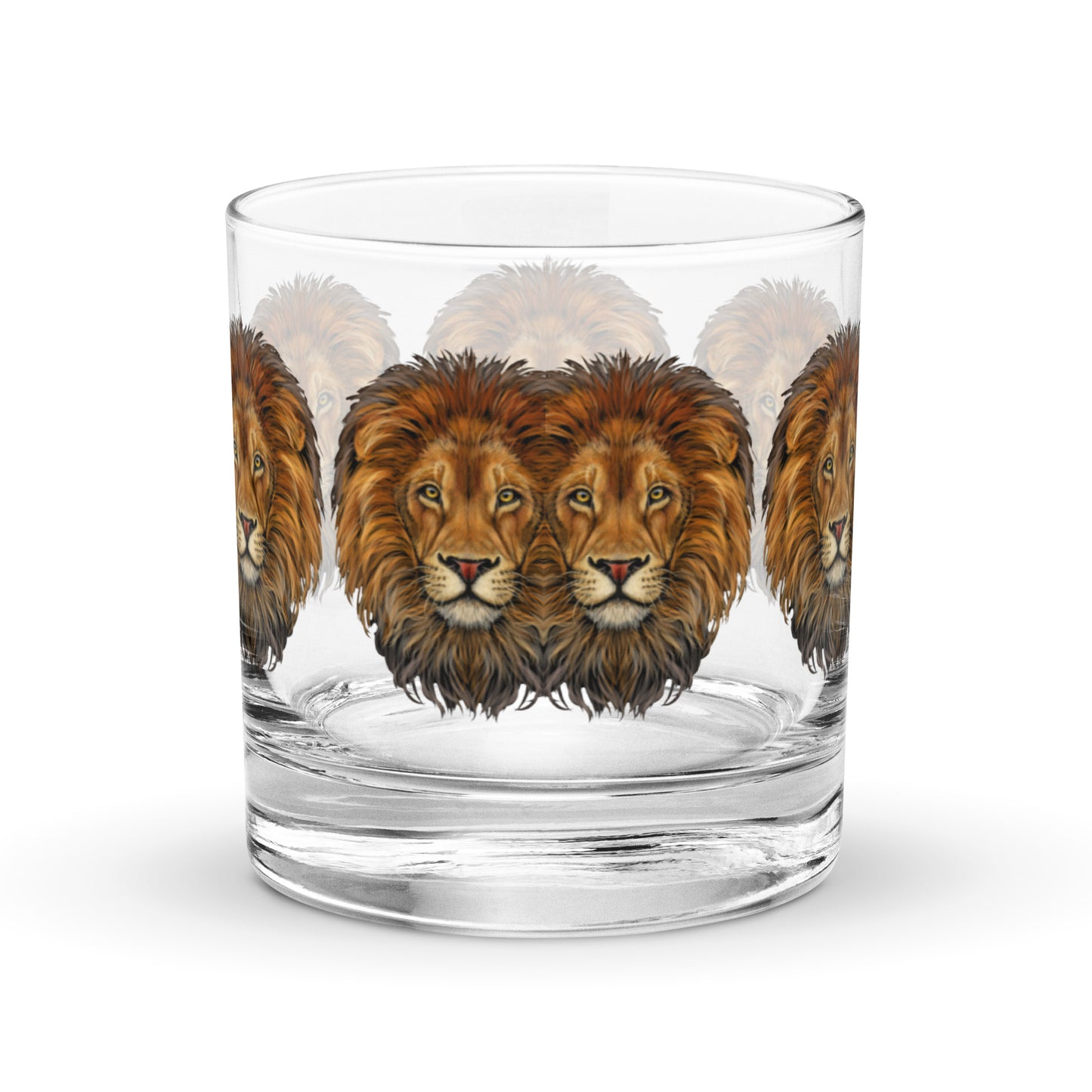 “STRONG LION”Rocks Glass