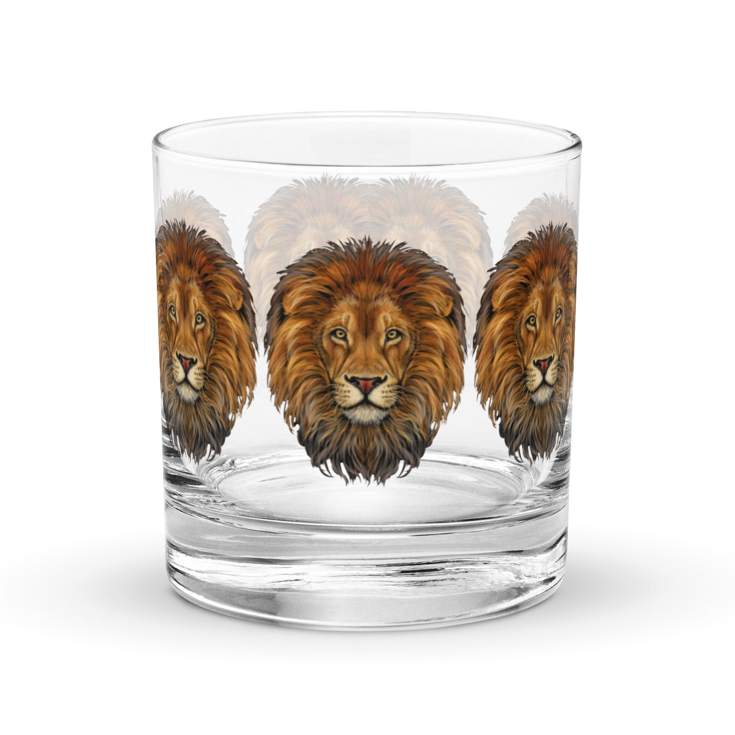 “STRONG LION”Rocks Glass