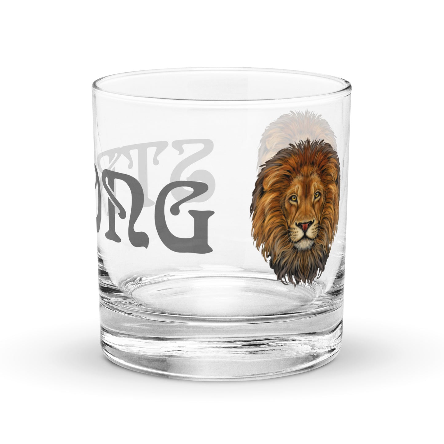 “STRONG”Rocks Glass W/Grey Font