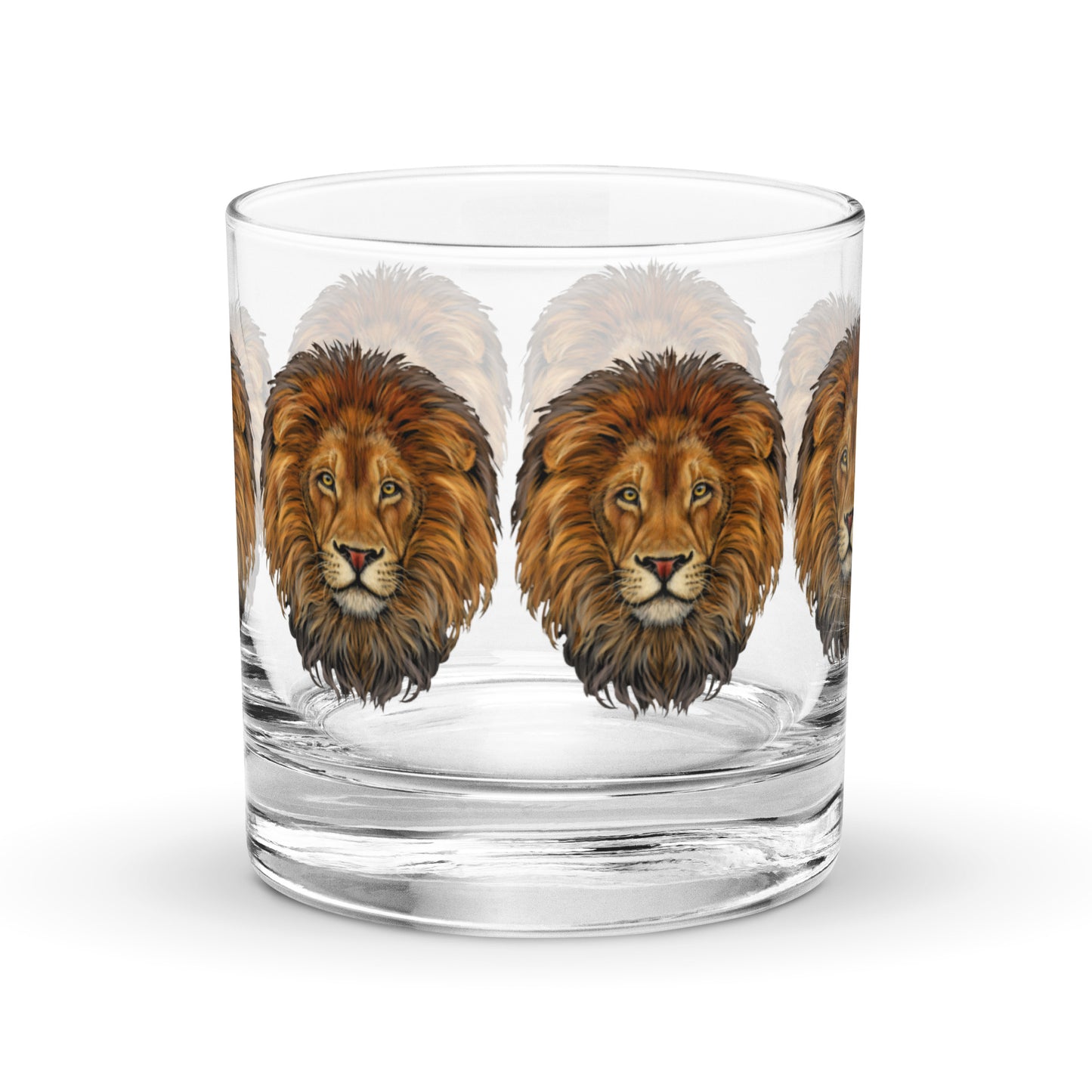“STRONG LION”Rocks Glass